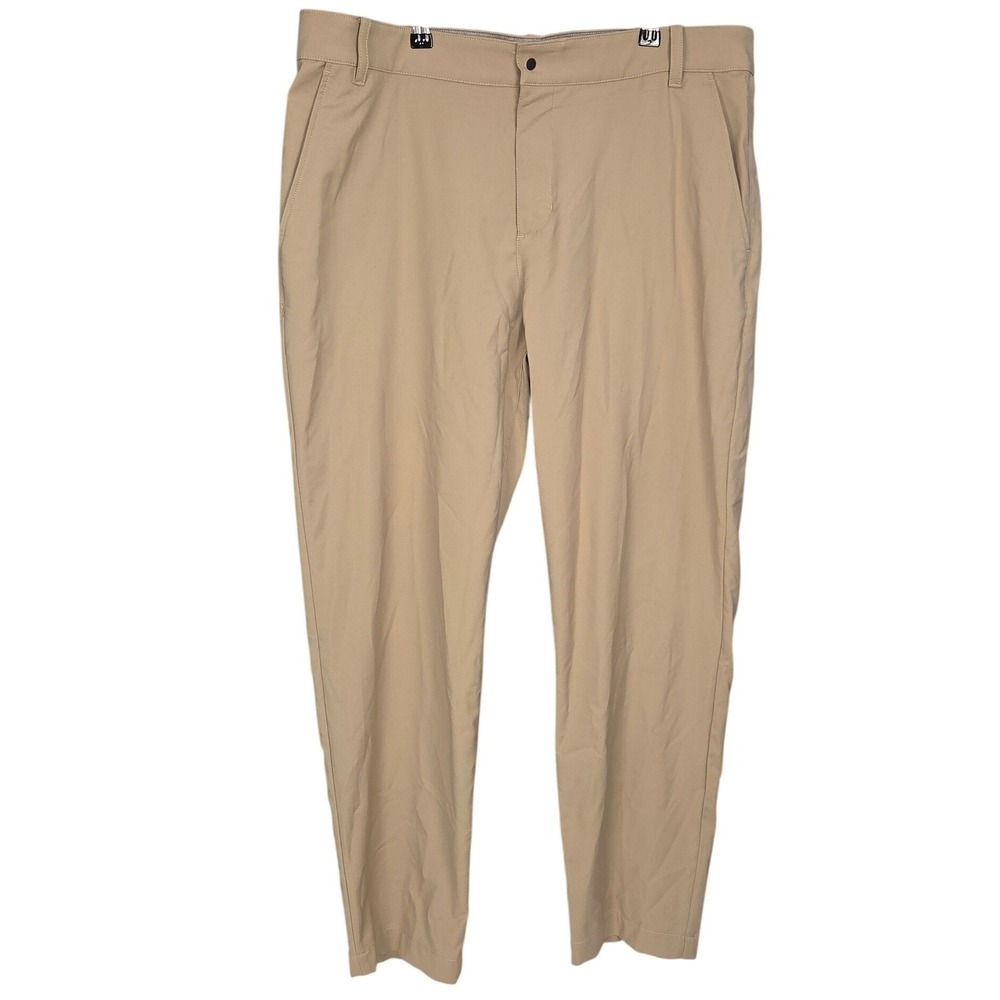 Nike Dri-FIT Golf Pants Men 38x32 Khaki Tan Tapered Chino Performance DN2397-247